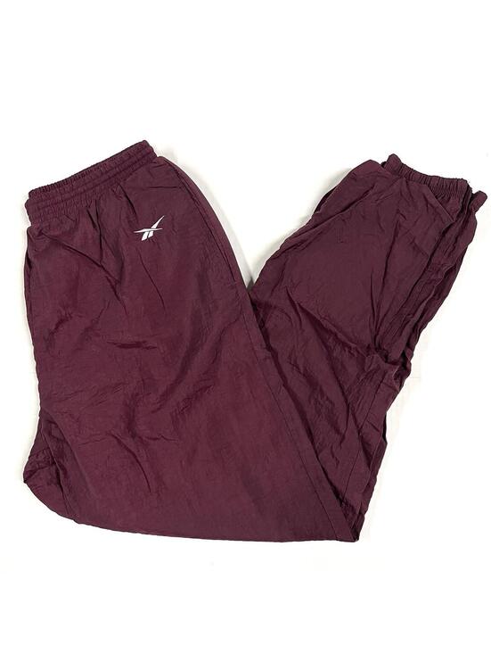 Reebok Other - Vintage Reebok Track Windbreaker Pants Sz L Maroon Lined Warmup Running